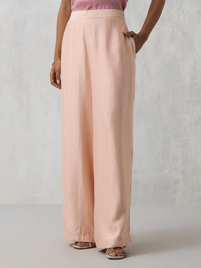 Chevron Pattern Pink Pants