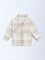 HOP Baby Beige Checkered Cotton Shacket
