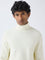 Ascot Cream Knit-Textured Relaxed-Fit Sweater
