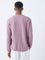 ETA Dusty Pink Textured Relaxed-Fit Cotton Sweater