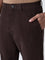 Ascot Dark Brown Mid-Rise Relaxed-Fit Corduroy Chinos