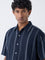 Ascot Navy Striped Relaxed-Fit Shirt