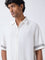 Ascot Off-White Striped Relaxed-Fit Shirt
