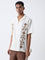 ETA Off-White Floral Embroidered Relaxed-Fit Cotton Shirt