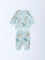 HOP Baby Mint Dinosaur Pattern Sweatshirt and Joggers Set