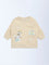 HOP Baby Beige Embroidered Cotton-Blend Sweatshirt