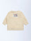 HOP Baby Beige Embroidered Cotton-Blend Sweatshirt