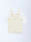HOP Baby Beige Corduroy Cotton Dungaree with T-Shirt Set
