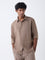 Ascot Taupe Solid Relaxed-Fit Linen Shirt
