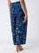 Diza Indigo Floral Design Palazzos