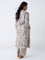 Diza Beige Printed A-Line Kurta