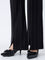 Gia Black Pinstriped High-Rise Trousers