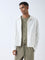 ETA White Textured Relaxed-Fit Cotton Jacket