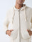ETA Light Beige Textured Relaxed-Fit Hoodie