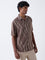 Ascot Brown Abstract Patterns Relaxed-Fit Shirt