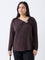 Gia Dark Brown Hardware-Detailed Top