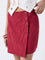 Bombay Paisley Red Embroidered Cotton Skorts