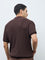 Ascot Brown Knit-Textured Relaxed-Fit Shirt