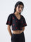 Bombay Paisley Black Embroidered Cotton Top