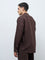 Ascot Dark Brown Solid Relaxed-Fit Shirt