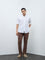Ascot White Solid Relaxed-Fit Shirt