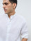Ascot White Solid Relaxed-Fit Shirt