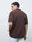 Ascot Dark Brown Striped Relaxed-Fit Shirt