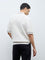 Ascot Off-White Knit-Textured Relaxed-Fit Cotton-Blend Polo T-Shirt