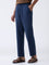 ETA Navy Relaxed-Fit Mid-Rise Cotton-Blend Pants