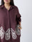 Gia Dark Brown Embroidered Shirt