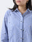 Gia Blue Striped Cotton Shirt
