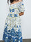 Bombay Paisley Off-White Floral Cotton Tiered Dress