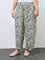 Diza Light Taupe Botanical Printed Pants