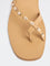 LUNA BLU Beige Stud-Detailed Slides