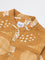 HOP Kids Boys Mustard Printed Cotton Shirt