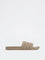 SOLEPLAY Taupe Knit-Textured Pool Slides