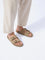 SOLEPLAY Taupe Slip-On Suede Sandals