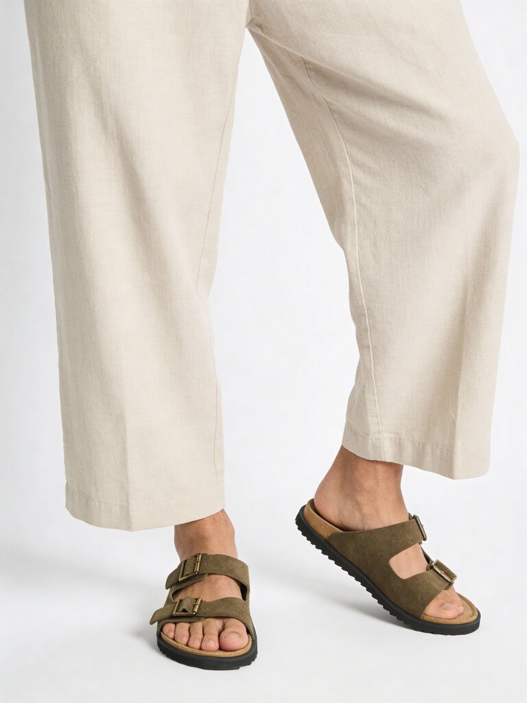 SOLEPLAY Olive Buckle Detailed Suede Sandals
