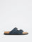 SOLEPLAY Navy Buckle-Detailed Slip-On Suede Sandals