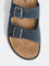 SOLEPLAY Navy Buckle-Detailed Slip-On Suede Sandals