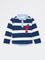 HOP Kids Boys Navy Striped Cotton Polo T-Shirt