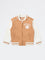 HOP Kids Girls Brown and Off-White Cotton-Blend Bomber Jacket