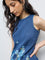 Bombay Paisley Blue Floral Pattern Shift Cotton Dress