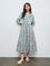 Bombay Paisley Mint Floral Cotton Tiered Dress with Jacket