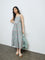 Bombay Paisley Mint Floral Cotton Tiered Dress with Jacket