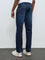 WES Casuals Dark Blue Relaxed-Fit Mid-Rise Jeans