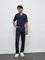 WES Casuals Dark Blue Relaxed Fit Mid-Rise Jeans