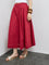 Bombay Paisley Red Embroidered Cotton Skirt