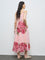Bombay Paisley Peach Floral Cotton A-Line Dress