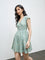 Bombay Paisley Mint Floral Cotton A-Line Dress